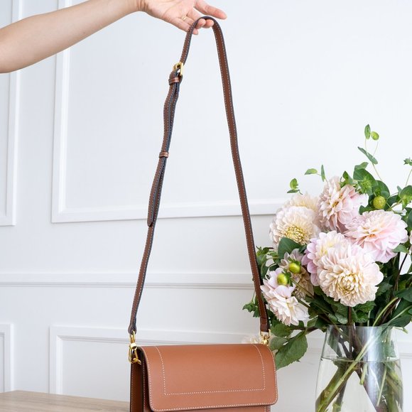 Ingrid Crossbody / Shoulder Bag - Leather - Cognac - Picture 5 of 12